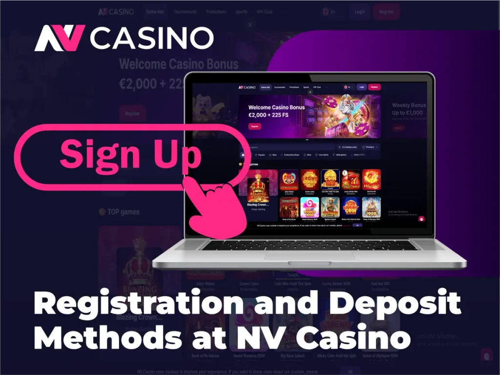 Metode de înregistrare și depunere la NV Casino